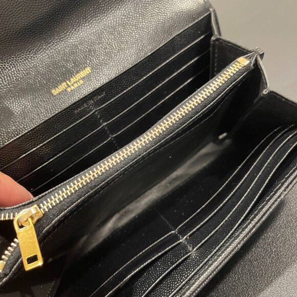 Saint Laurent Cassandre Matelasse Large Flap Wallet Chevron (JB1308) - Picture 8 of 9